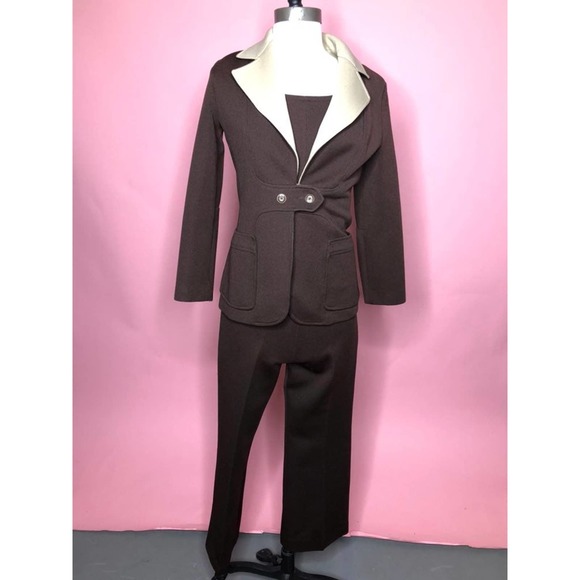 None Pants & Jumpsuits 97s Polyester Jumpsuit With Matching Blazer